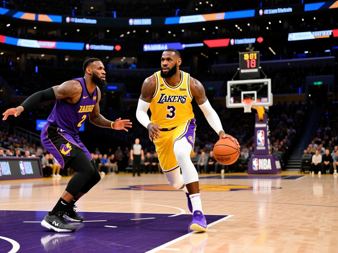 NBA-湖人惨败太阳詹姆斯突破防守传球  第1张