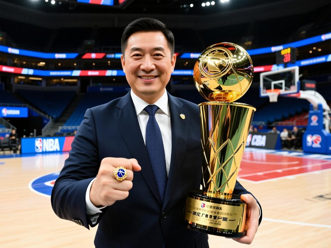 组图：CBA新赛季开打浙江广厦主帅展示总冠军戒指的简单介绍